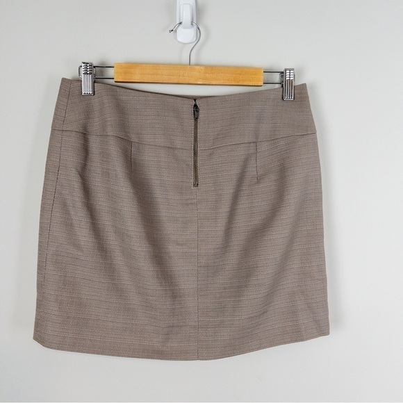 J Crew Factory Womens Taupe Textured Cotton Mini Skirt Size 4 Neutral Minimalist - Picture 5 of 9